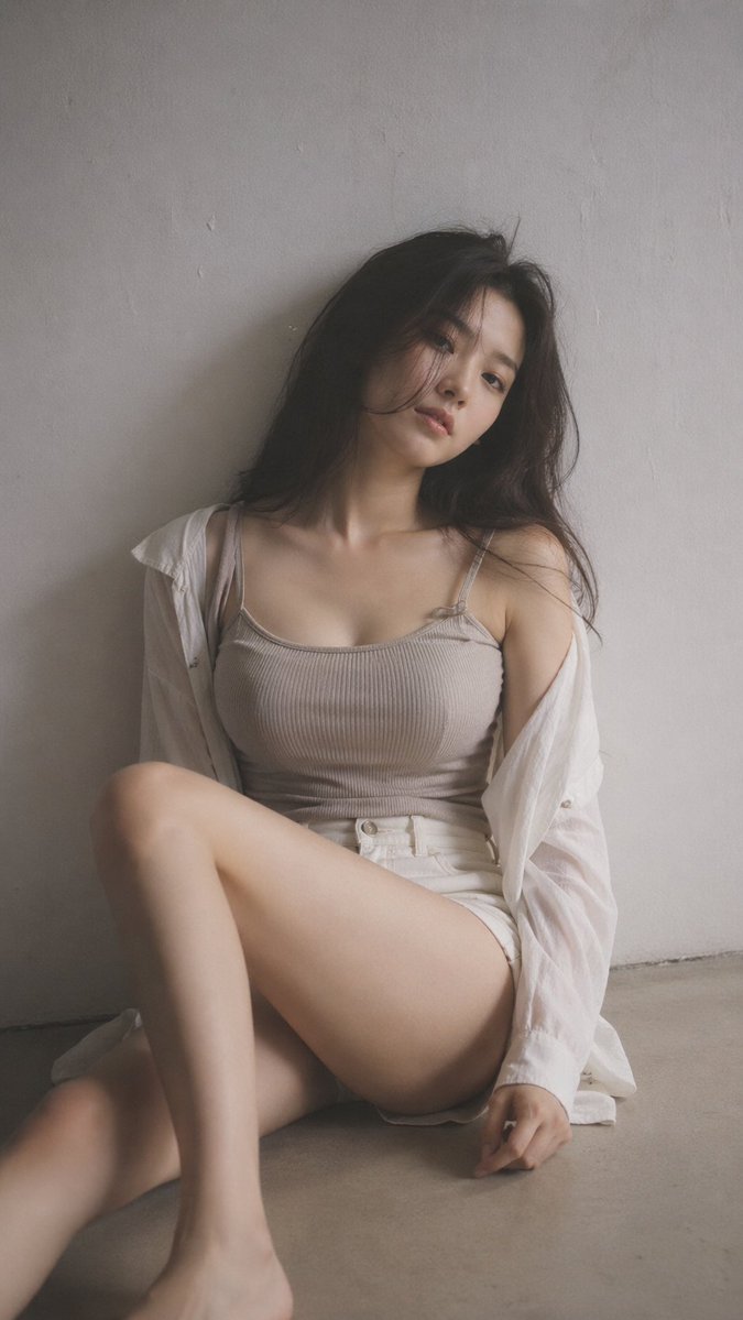 Soft Black Mist Editorial Portrait