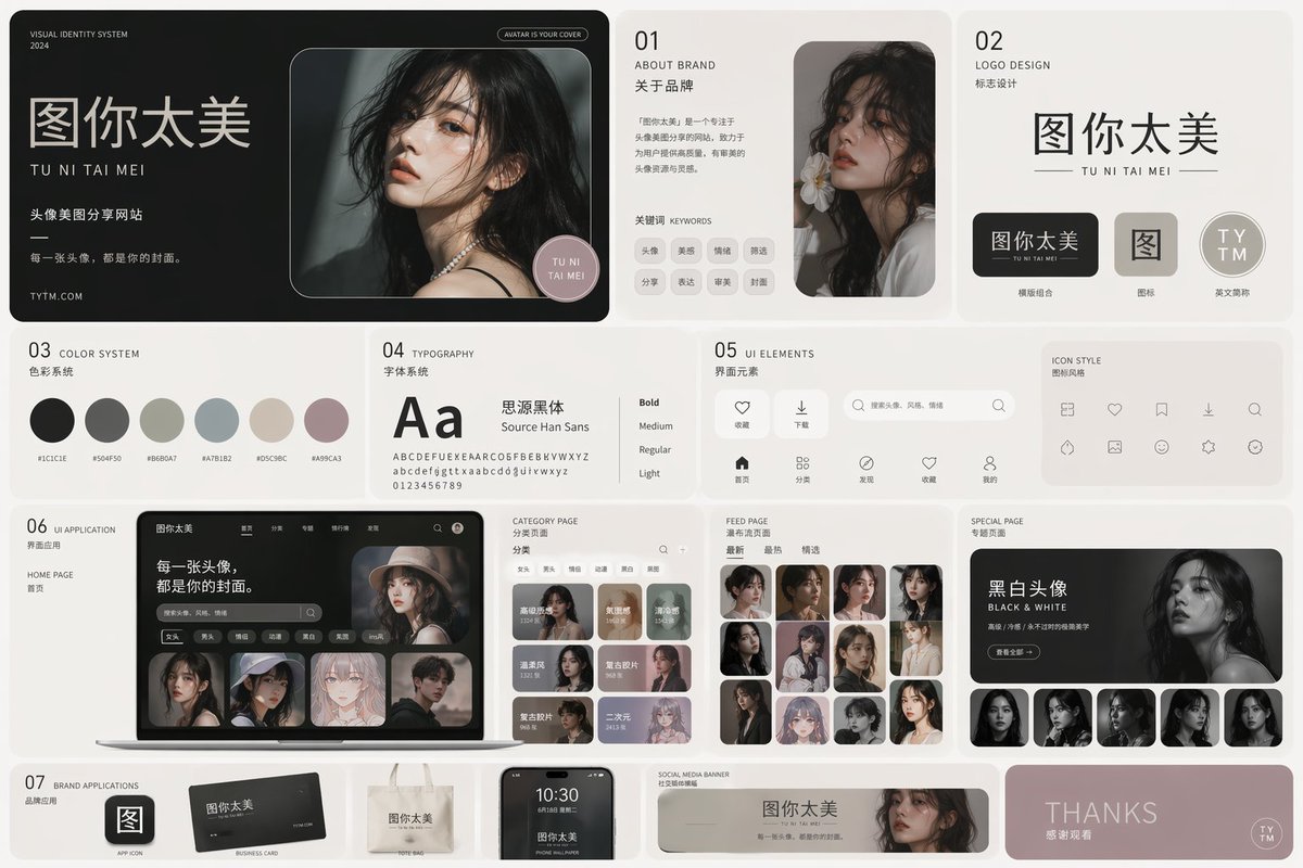 In the style of ABCD (a black cover design), design a VI system for…