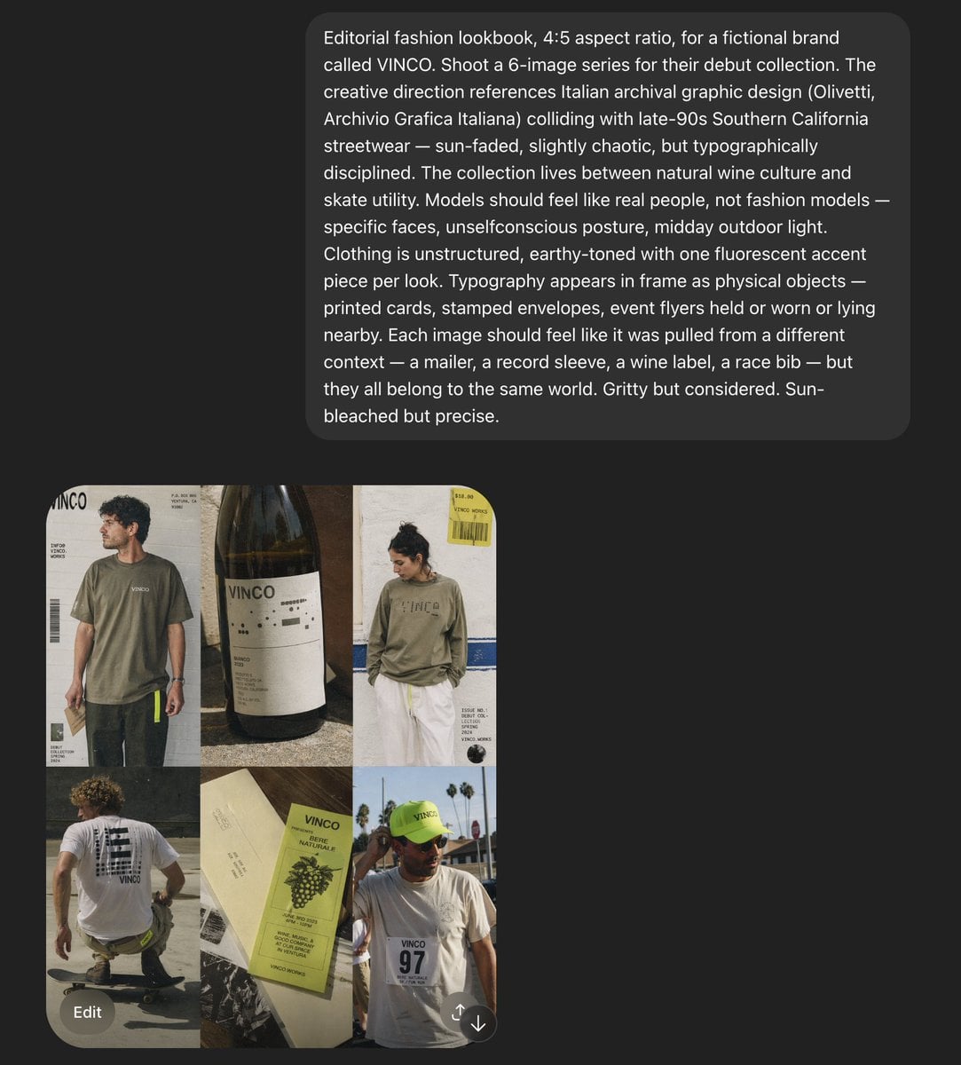 VINCO Editorial Moodboard Screenshot