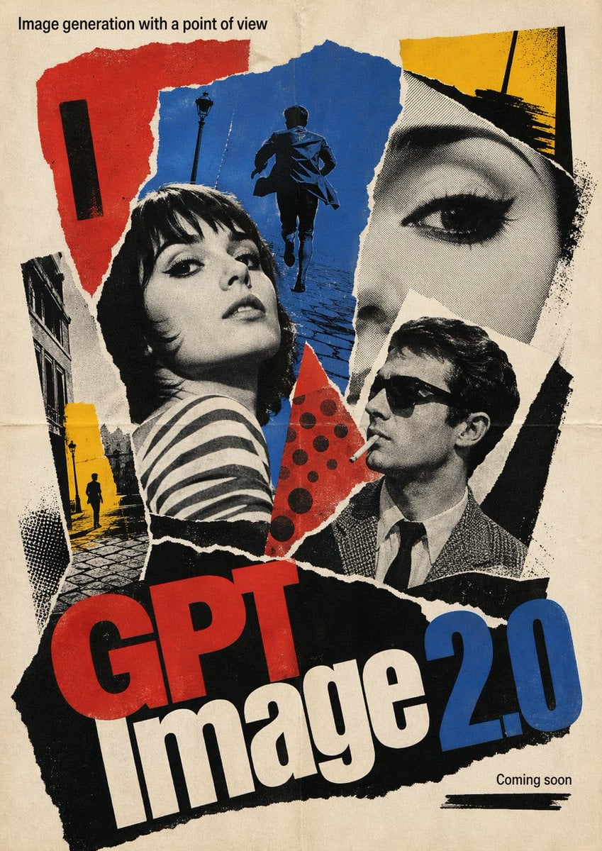 1960s French New Wave Movie Poster