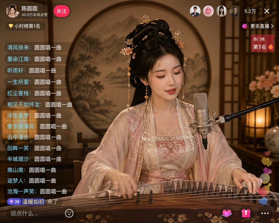 Chen Yuanyuan's live streaming room, bullet comments are all swiping…