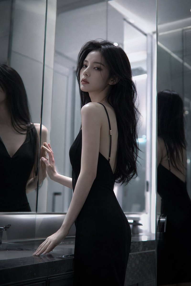 Stunningly beautiful woman with a cool, aloof atmospheric vibe,…