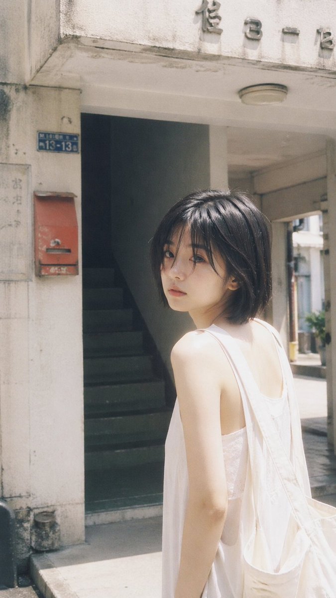 Japanese negative film aesthetic, soft natural daylight, slight…