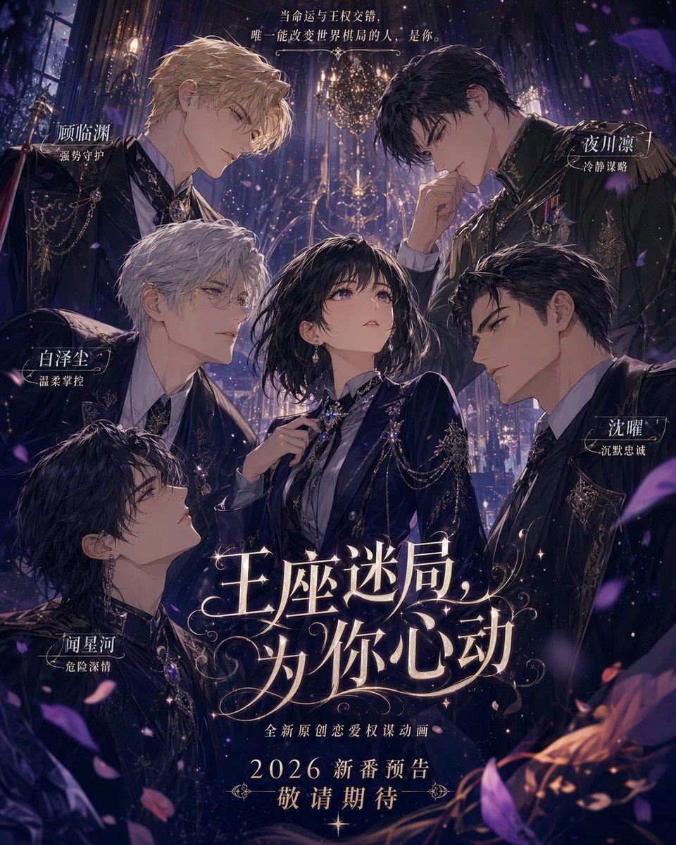 Please create an anime promotional image in the style of an "Otome…