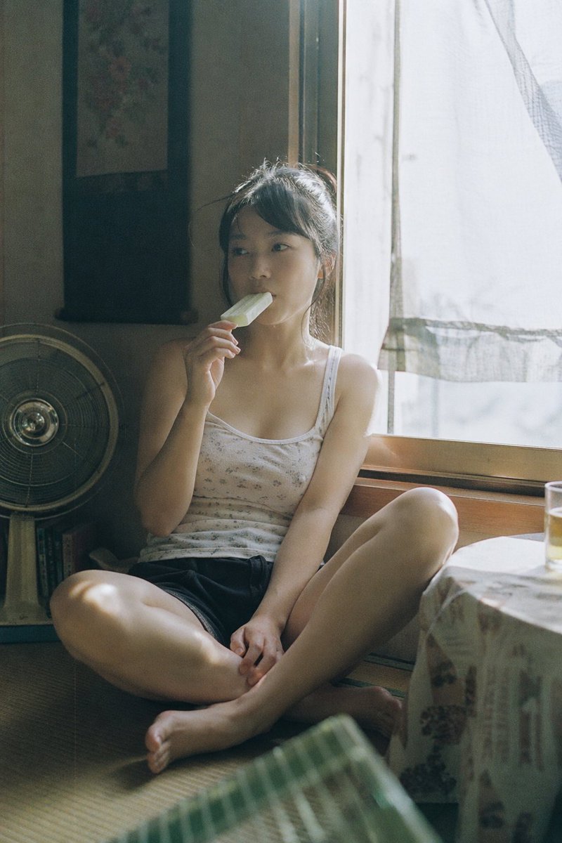 Japanese negative film aesthetic, quiet summer afternoon, natural…