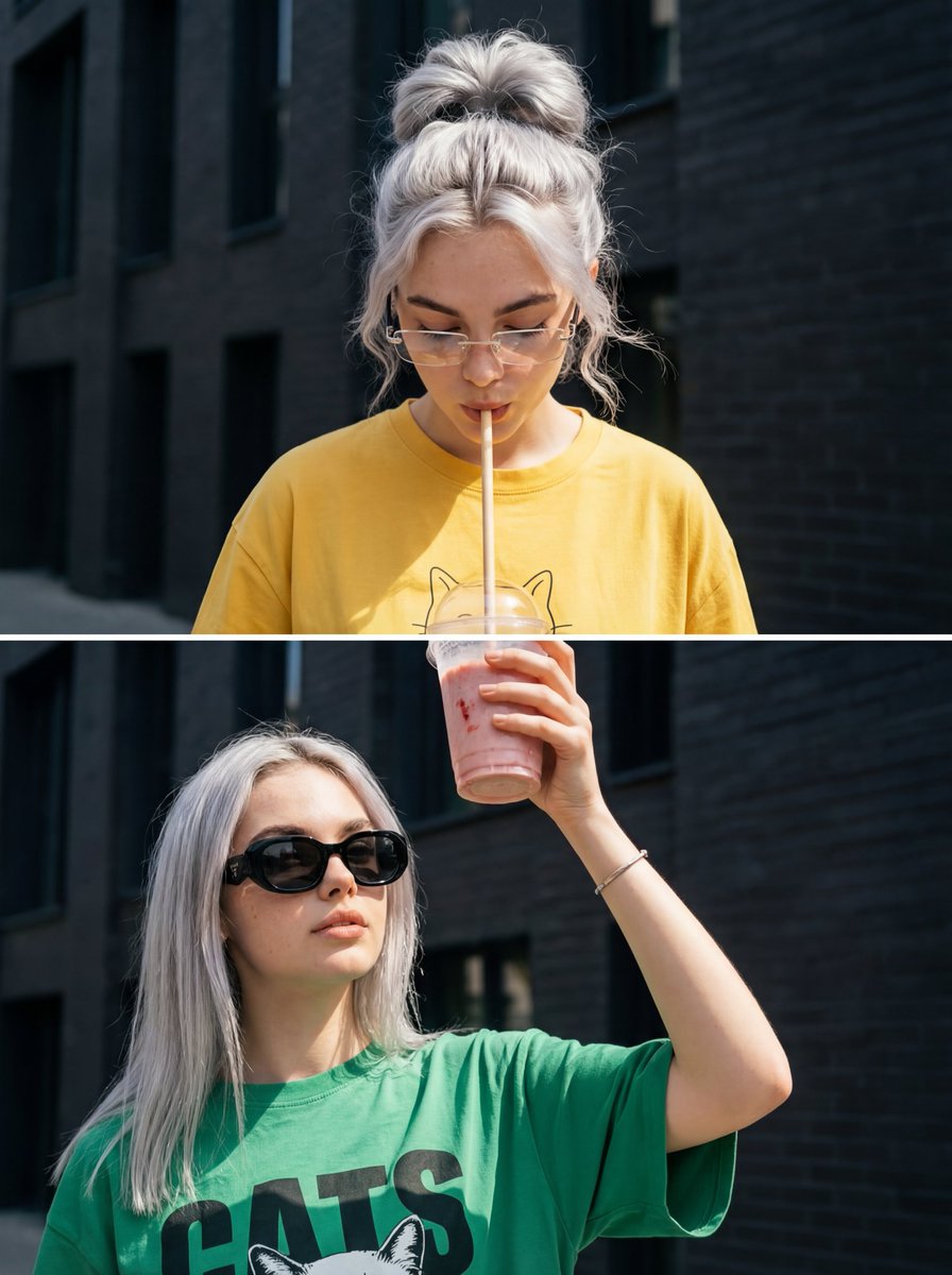 It creates two girls, without altering their faces, making them exact…