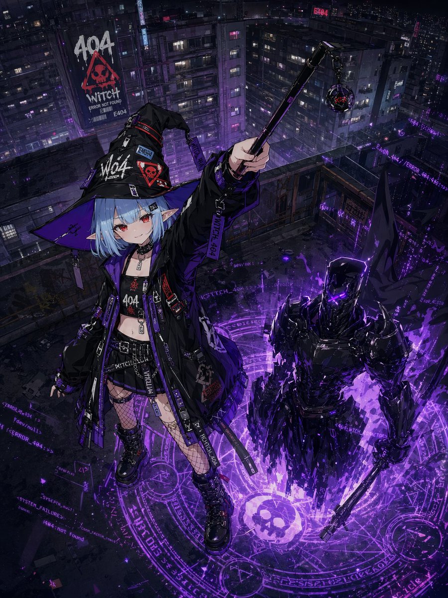Cyberpunk 404 Witch Summoning