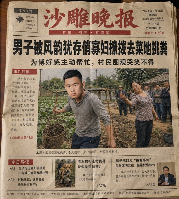 Generate a newspaper, based on this photo you can create a front-page…
