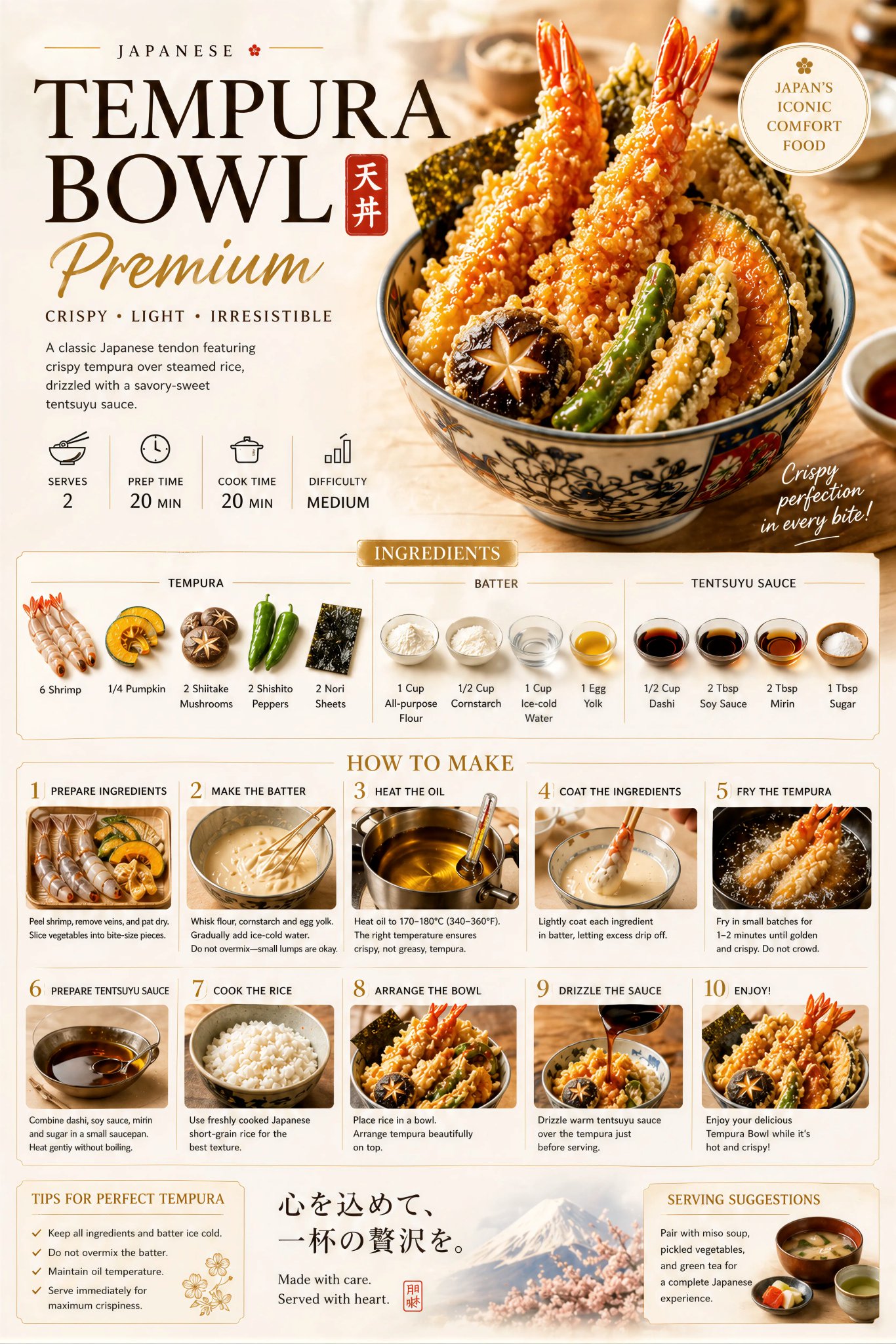Premium Food Recipe Poster Elegant Layout