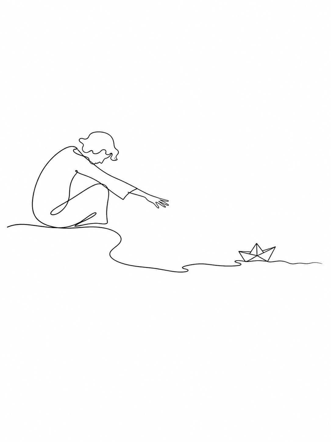 Single-line breathing field drawing