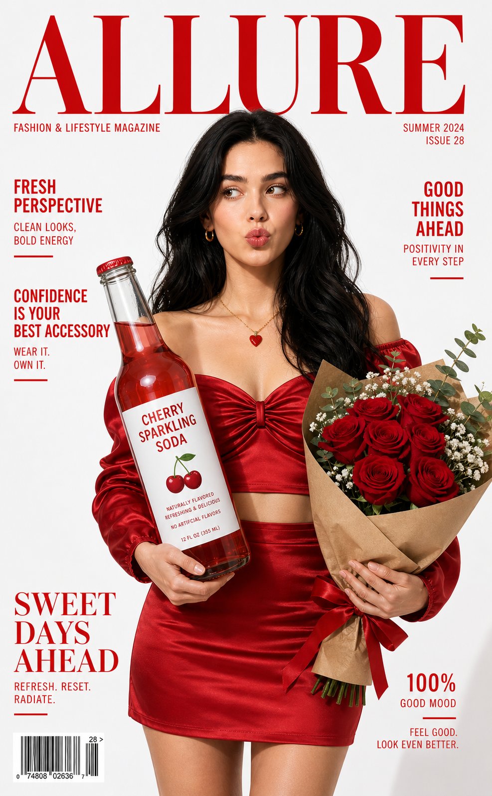 Allure-style fashion magazine cover