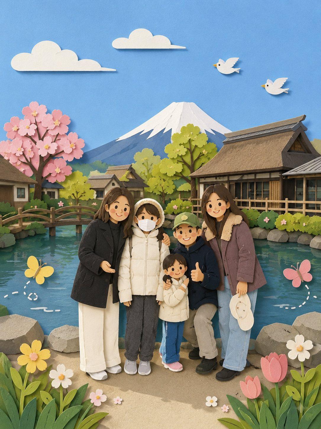 Paper craft style image recreation