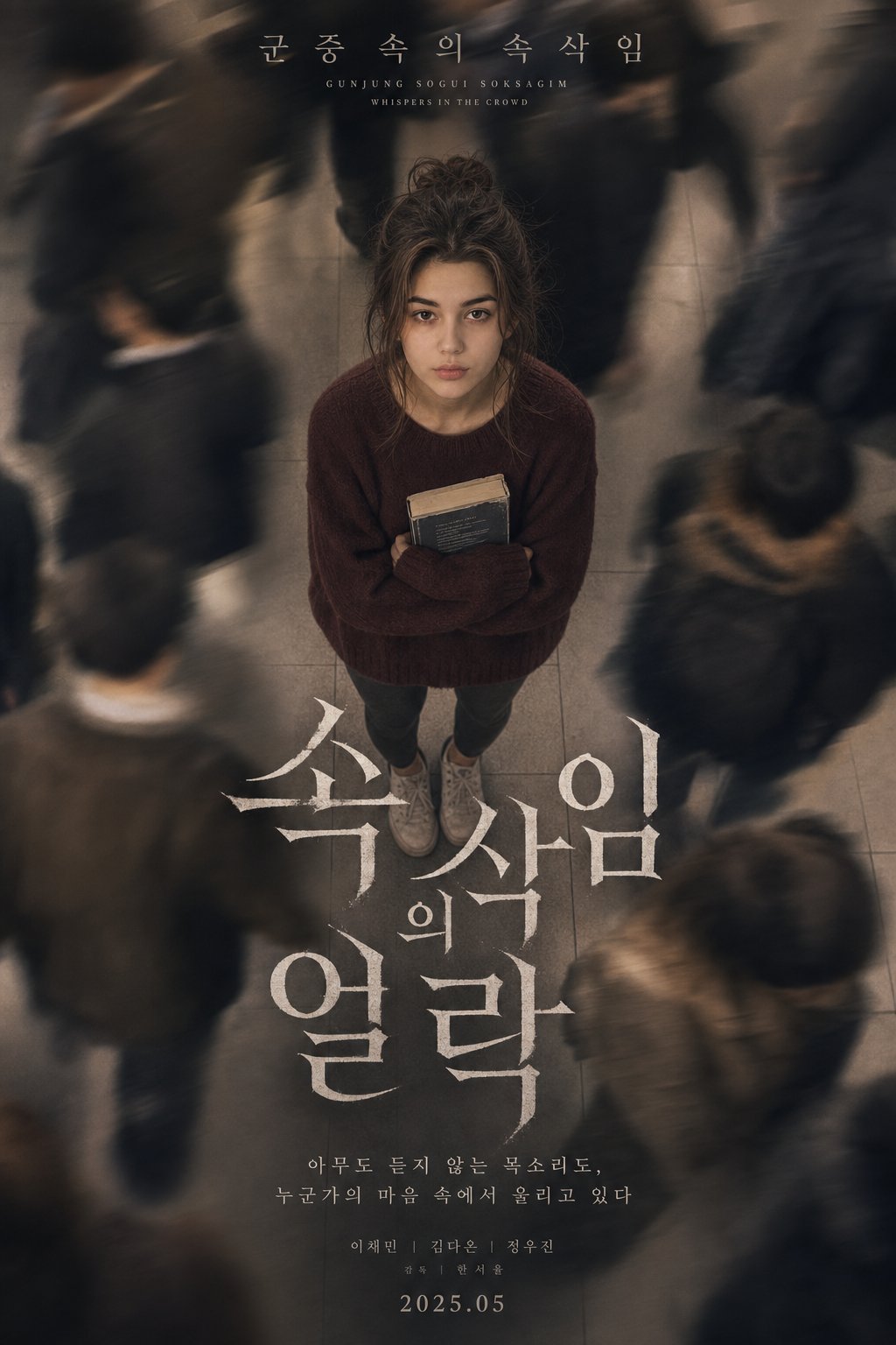 Korean K-drama subway crowd poster portrait