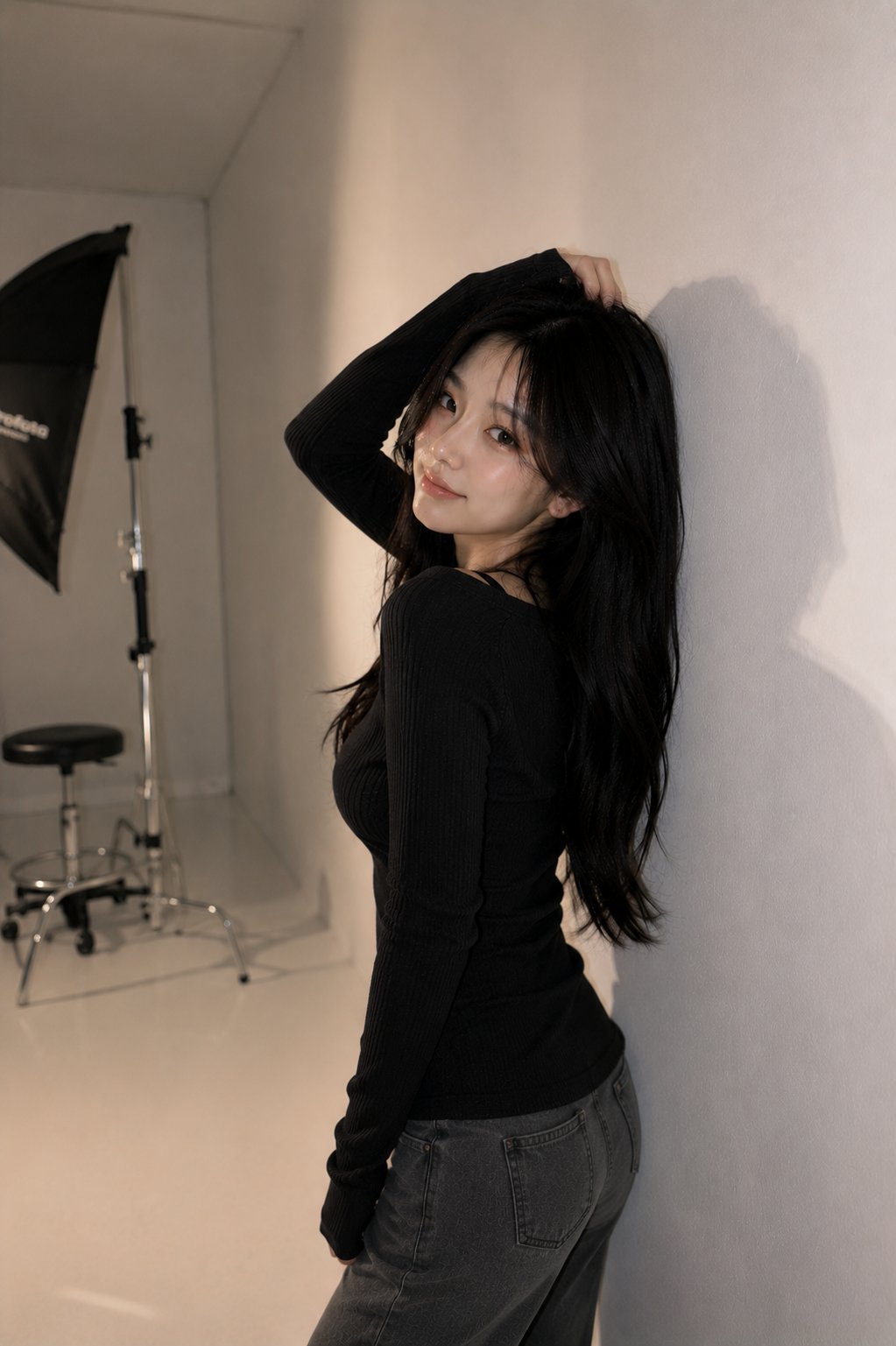 Korean studio fashion portrait minimal