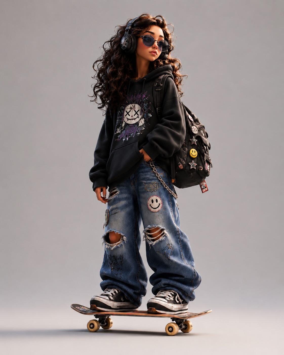 Pixar Spider-Verse skater character