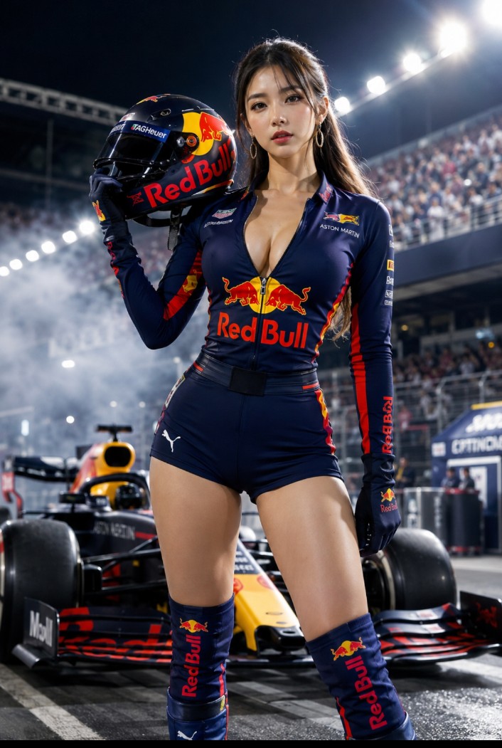 F1 Grid Girl Cinematic Portrait