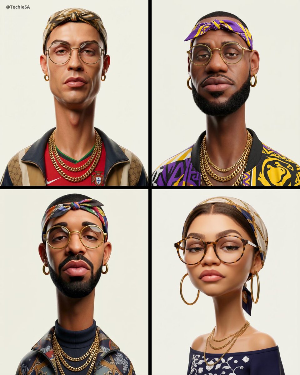 Avant-Garde 3D Caricature Portrait