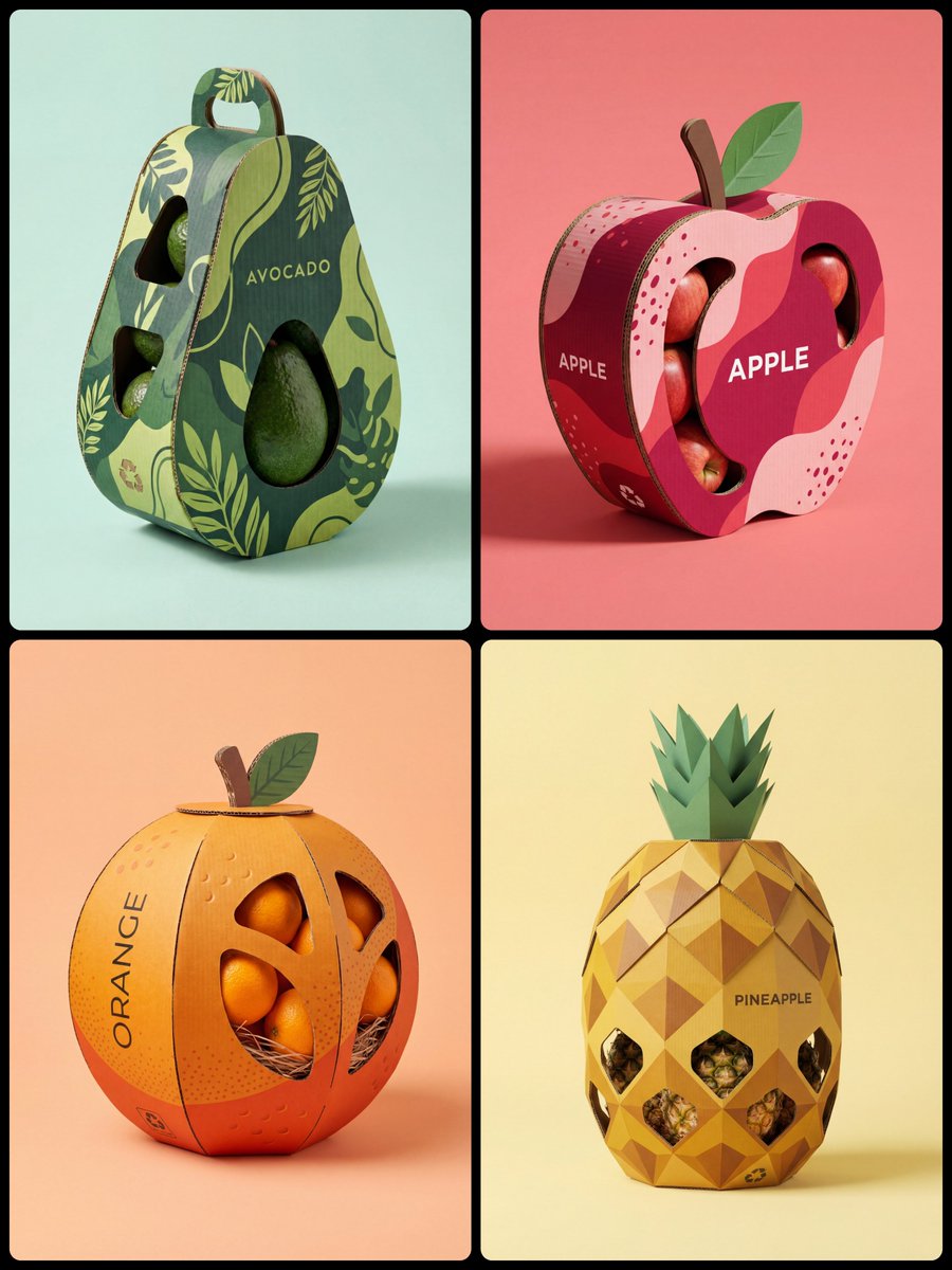 Sculptural Fruit Packaging Design