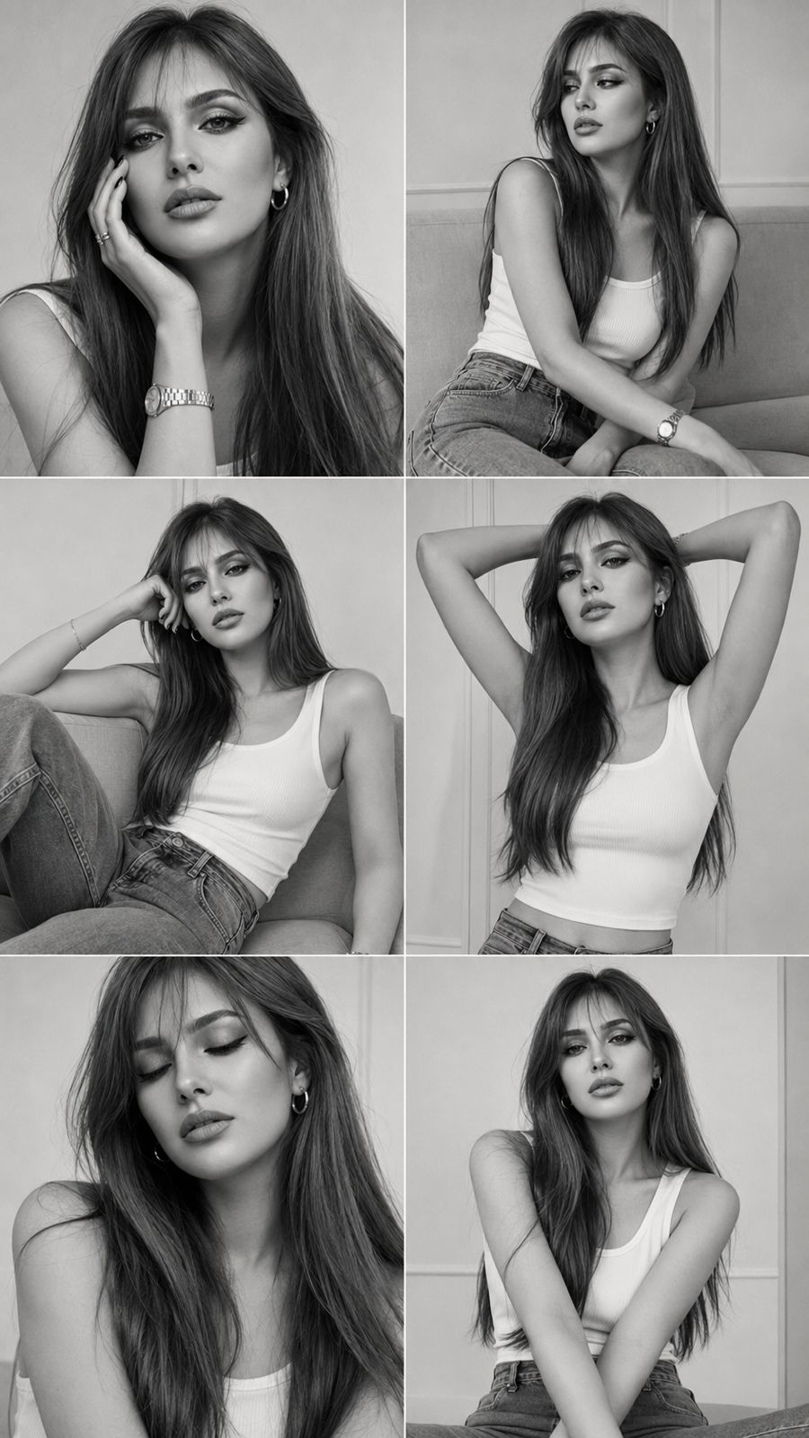 Black-and-White Identity Collage Grid