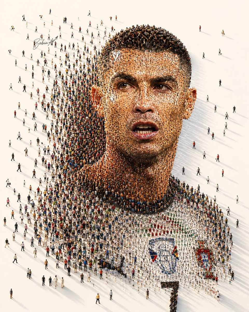Crowd Mosaic Football Portrait