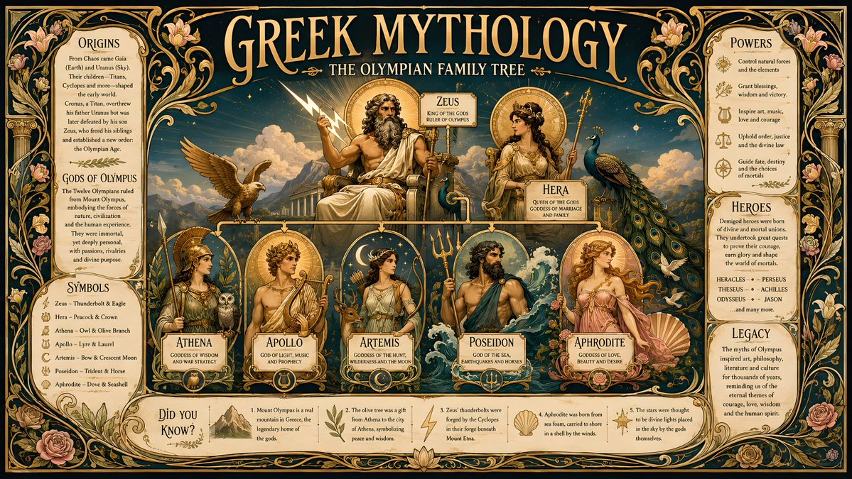 Greek Mythology Olympian Family Tree