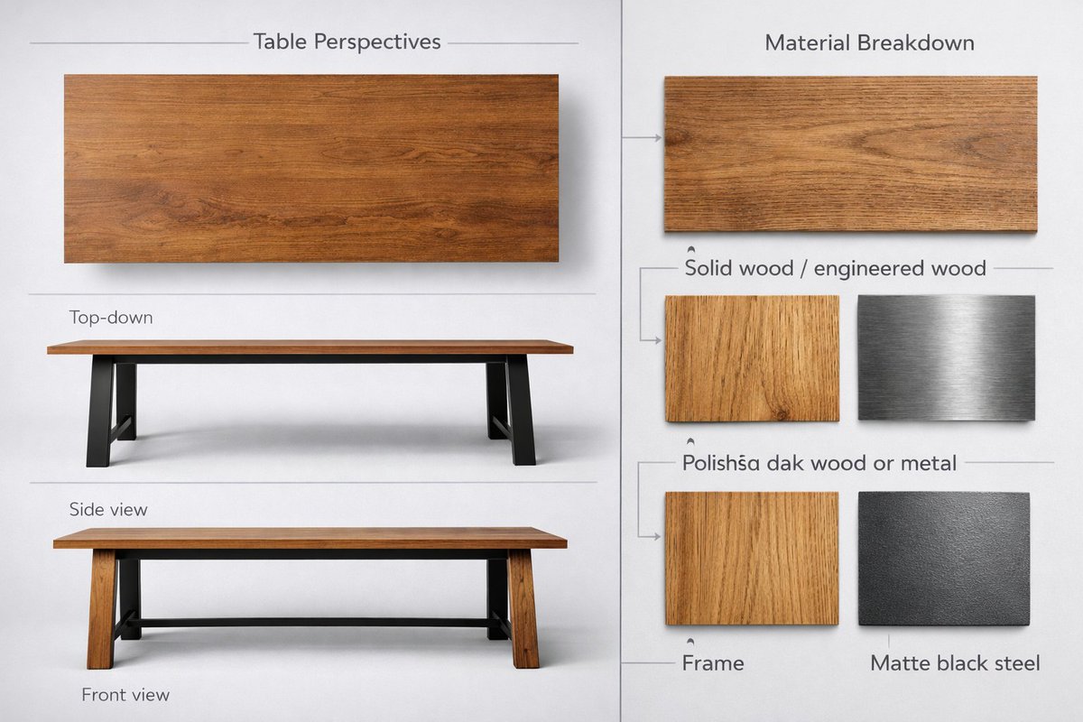 Furniture Product Sheet Layout
