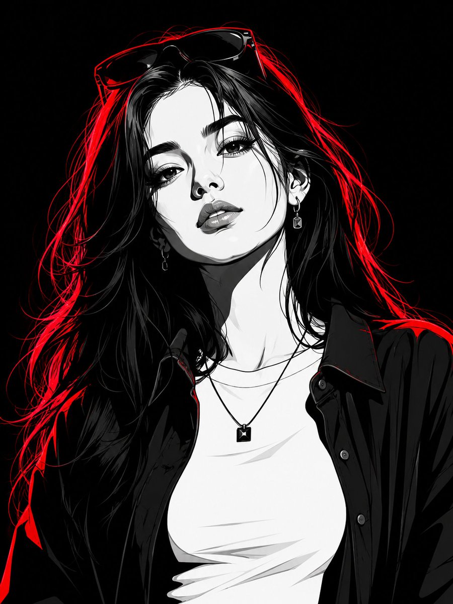 Monochrome Vector Vogue Portrait