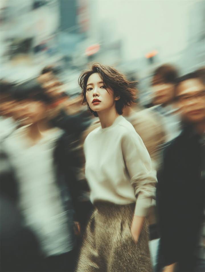 Cinematic Urban Street Portrait with Motion Blur