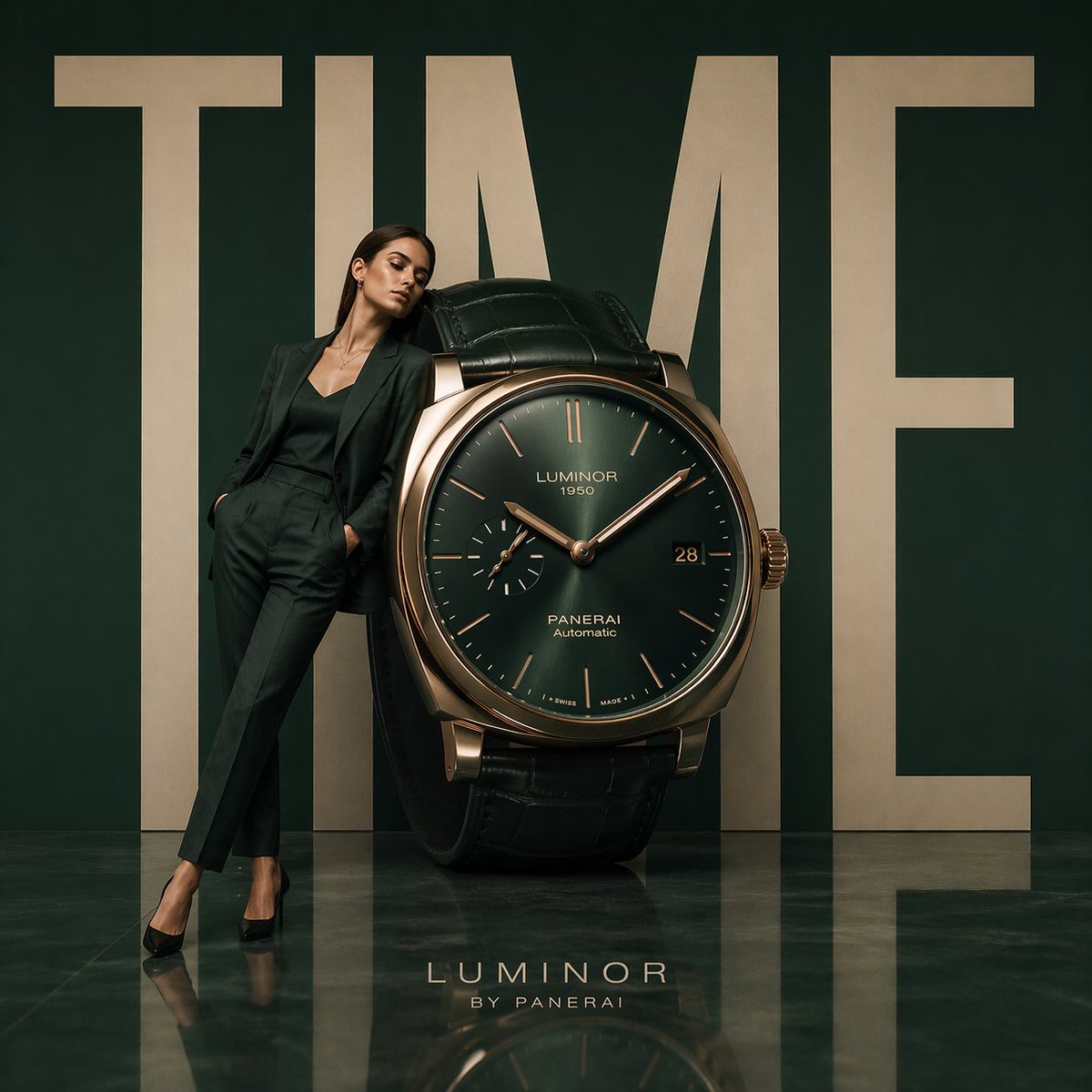 Monumental Timepiece Fashion Ad