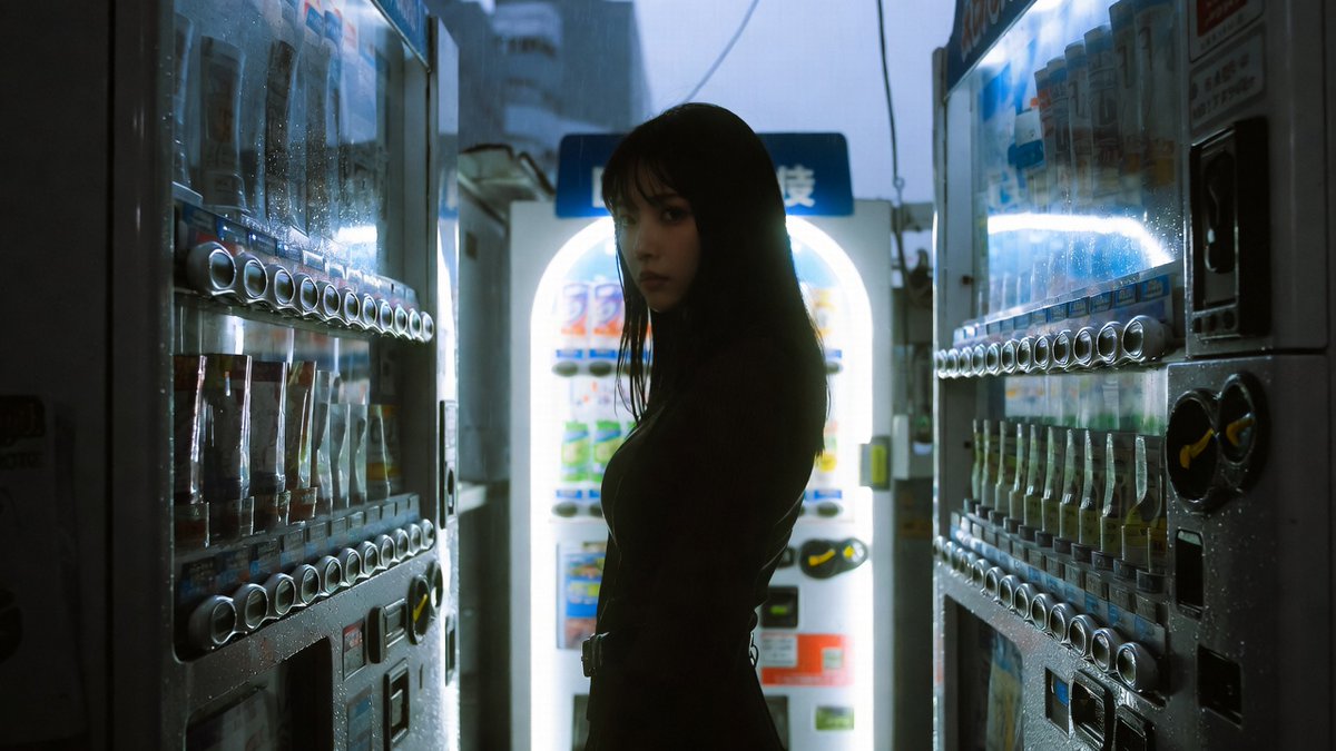 Shinjuku vending machine portrait