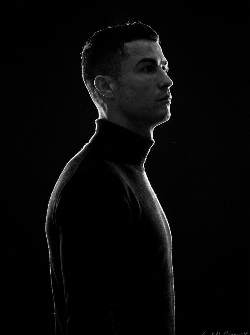Monochrome rim light portrait