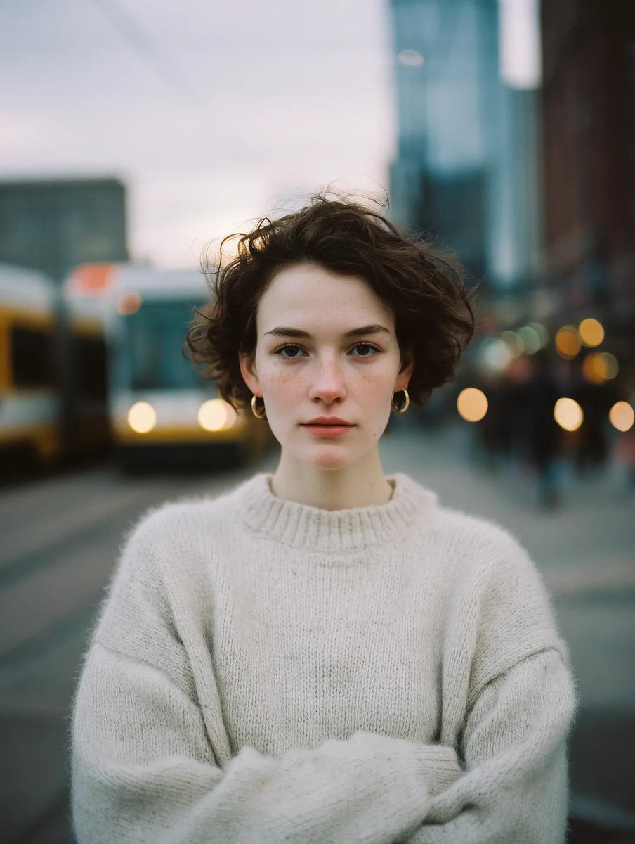 Cinematic street portrait