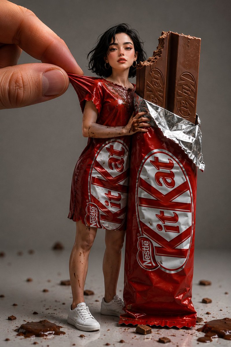 KitKat wrapper miniature ad