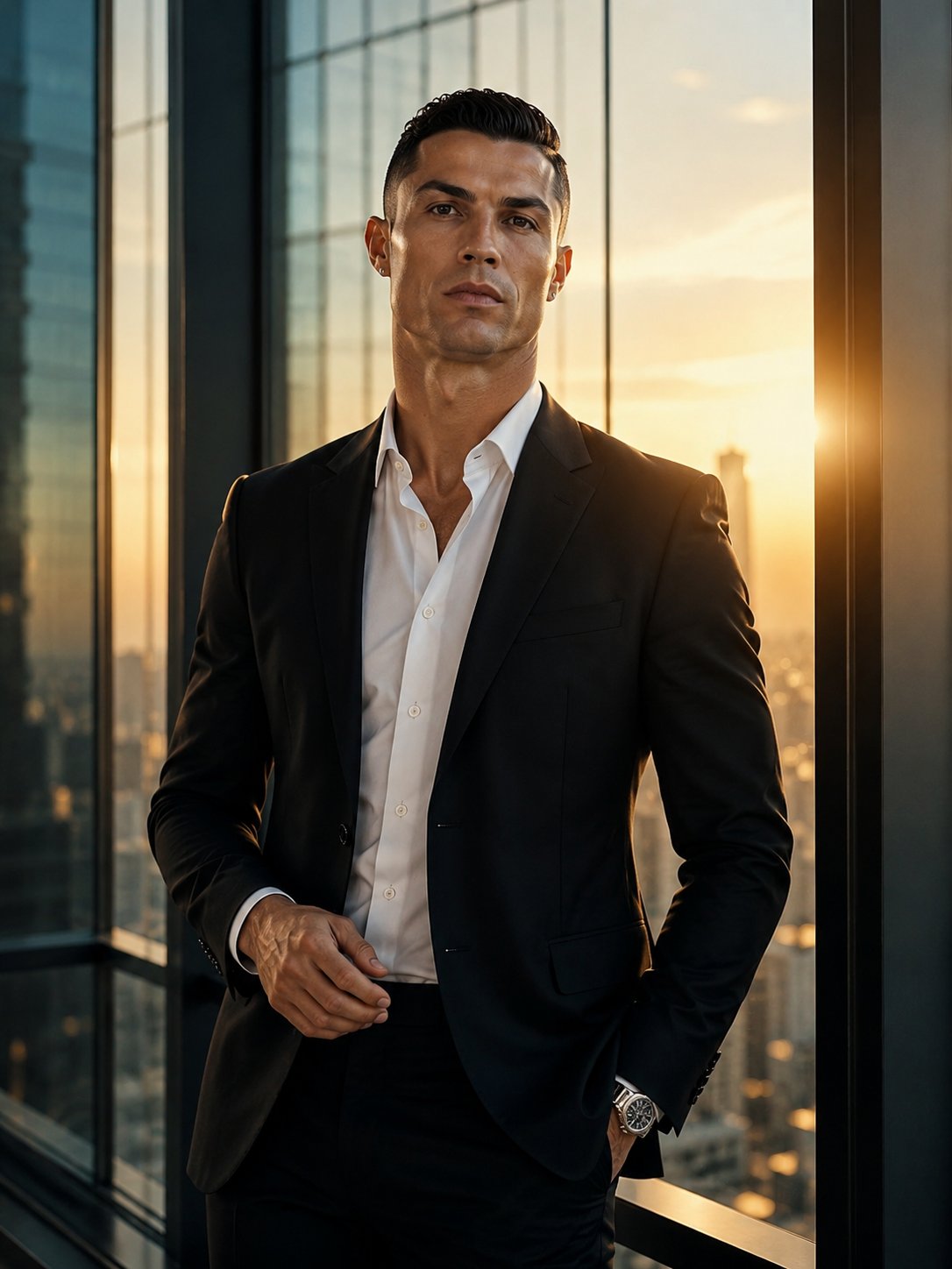 Luxury penthouse man portrait
