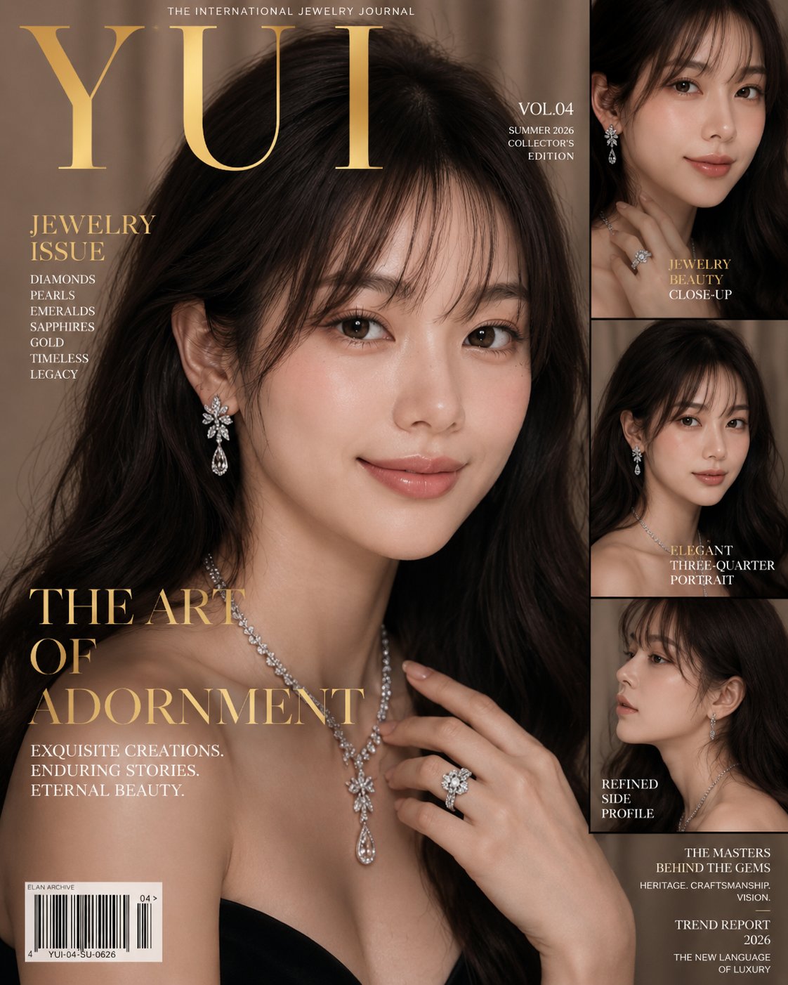 Luxury beauty magazine cover