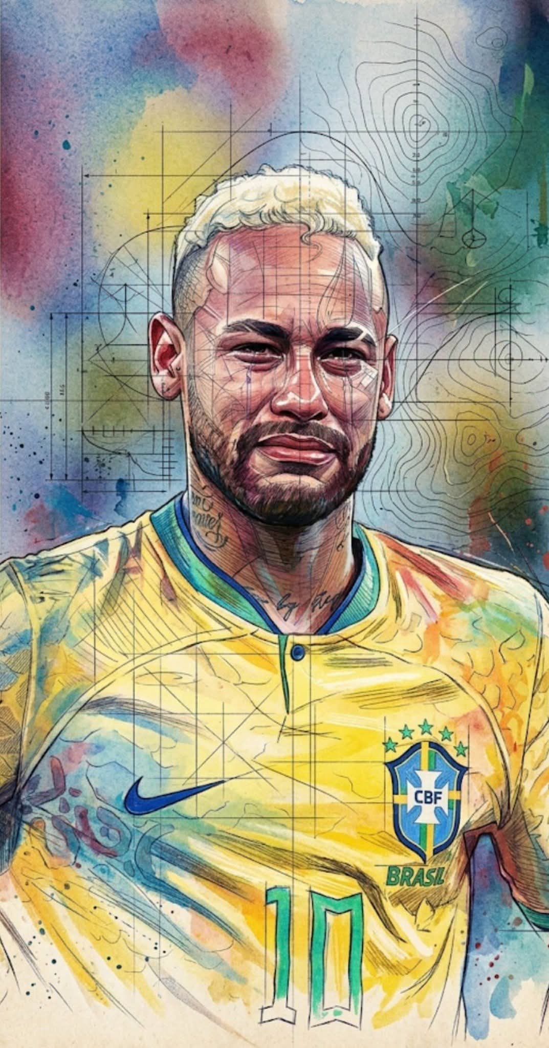 Blueprint portrait illustration