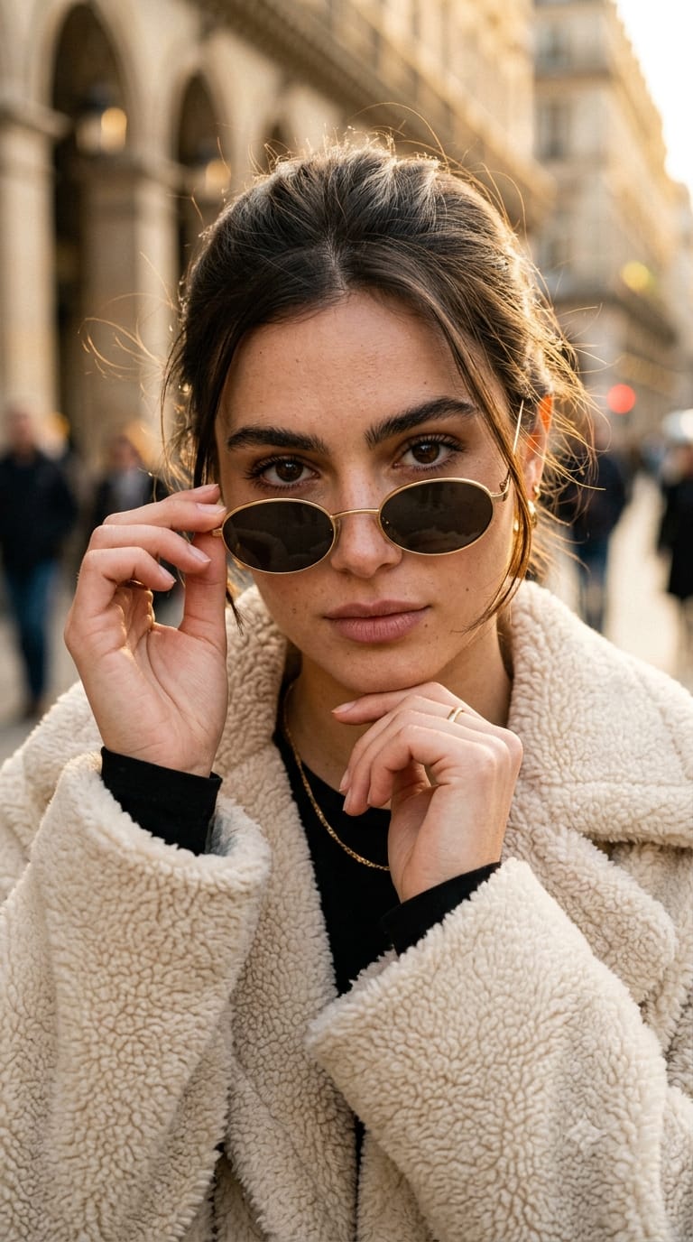 Luxury sunglasses fashion portrait