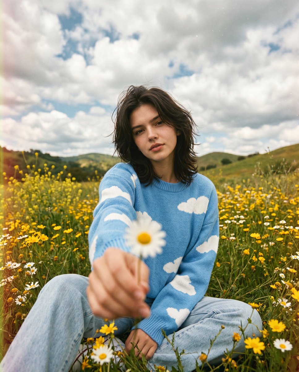 Wildflower field portrait