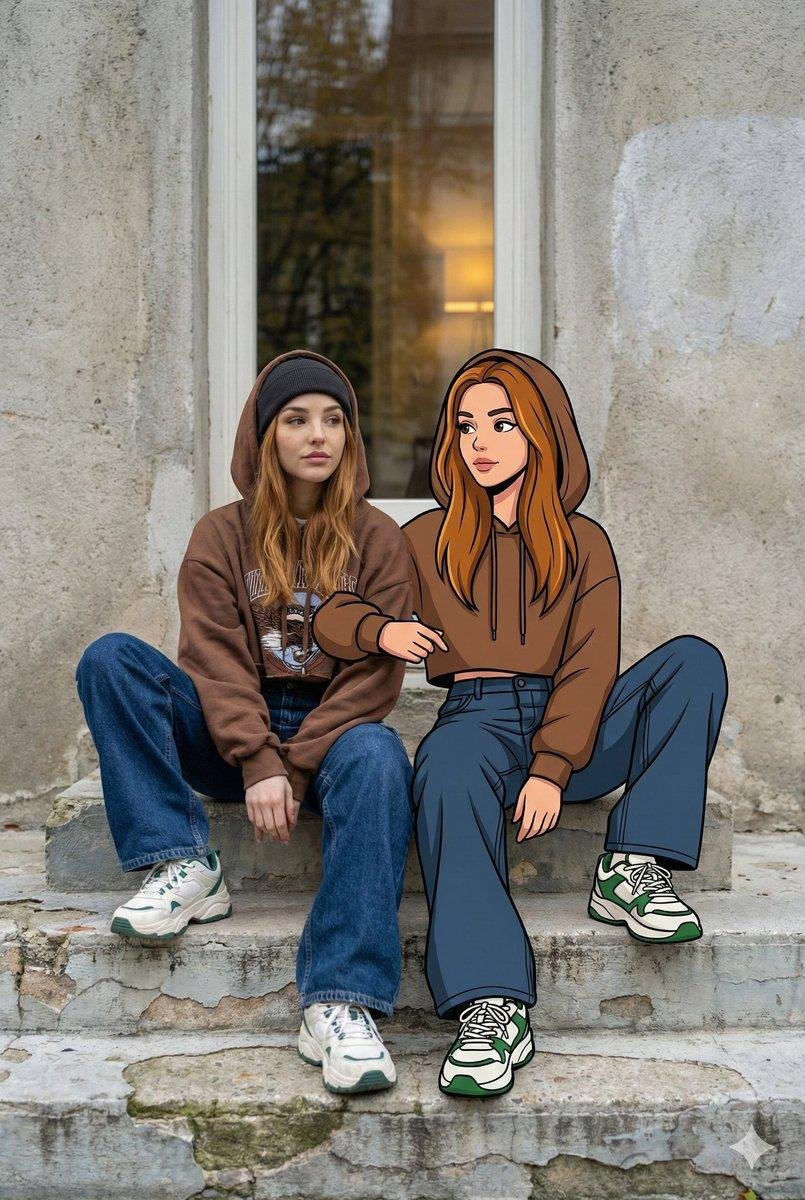 Mixed-reality street portrait