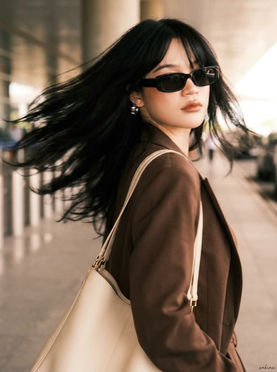 Chocolate blazer fashion portrait