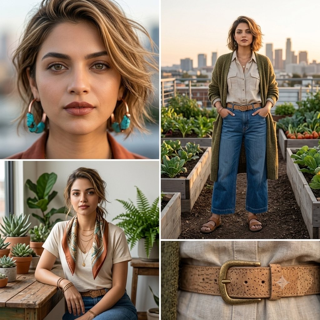 Boho quadriptych portrait collage
