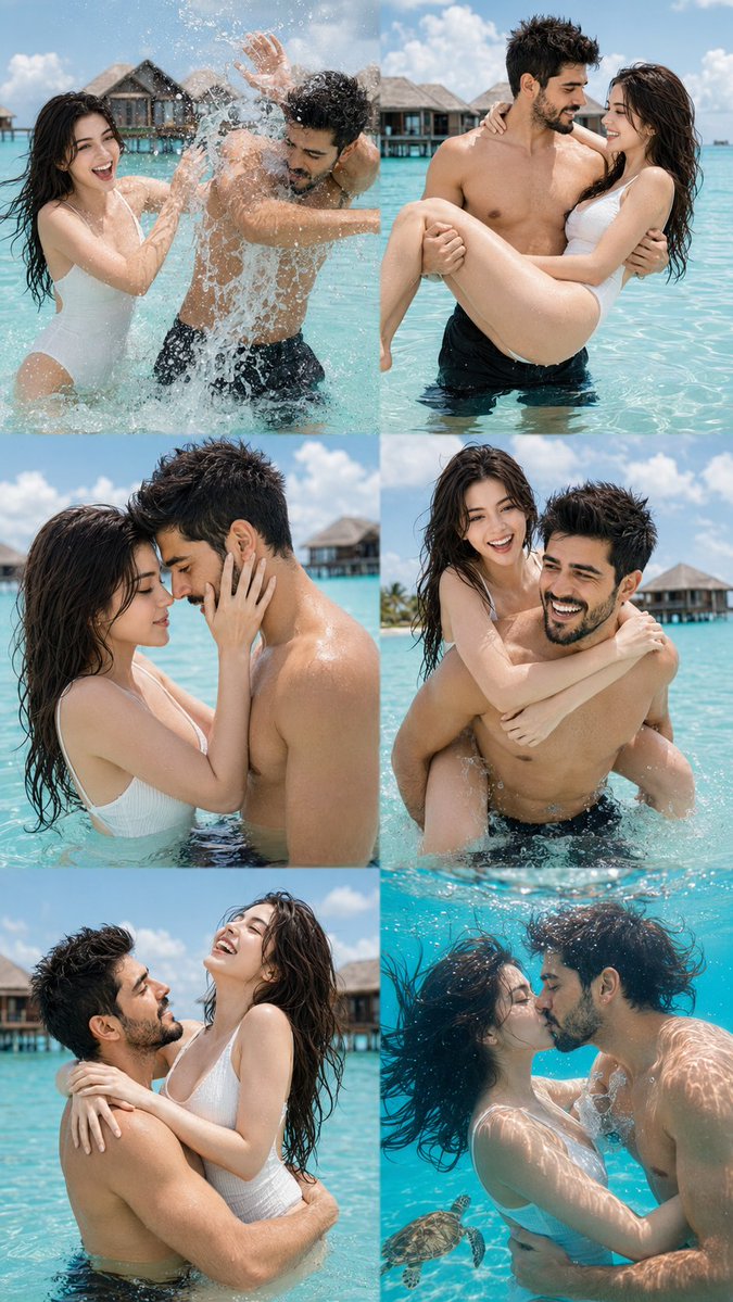 Tropical romance collage