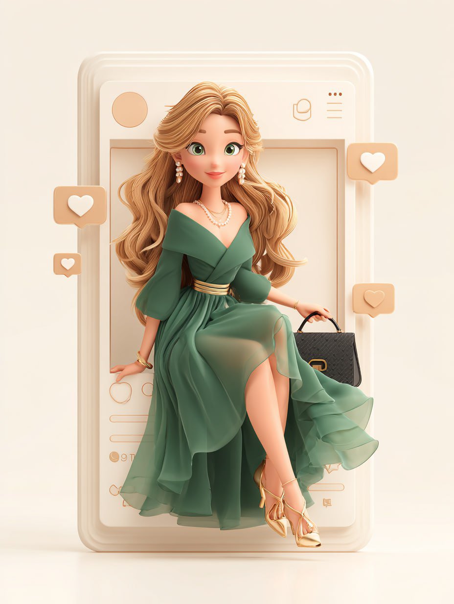 3D social media fashion frame