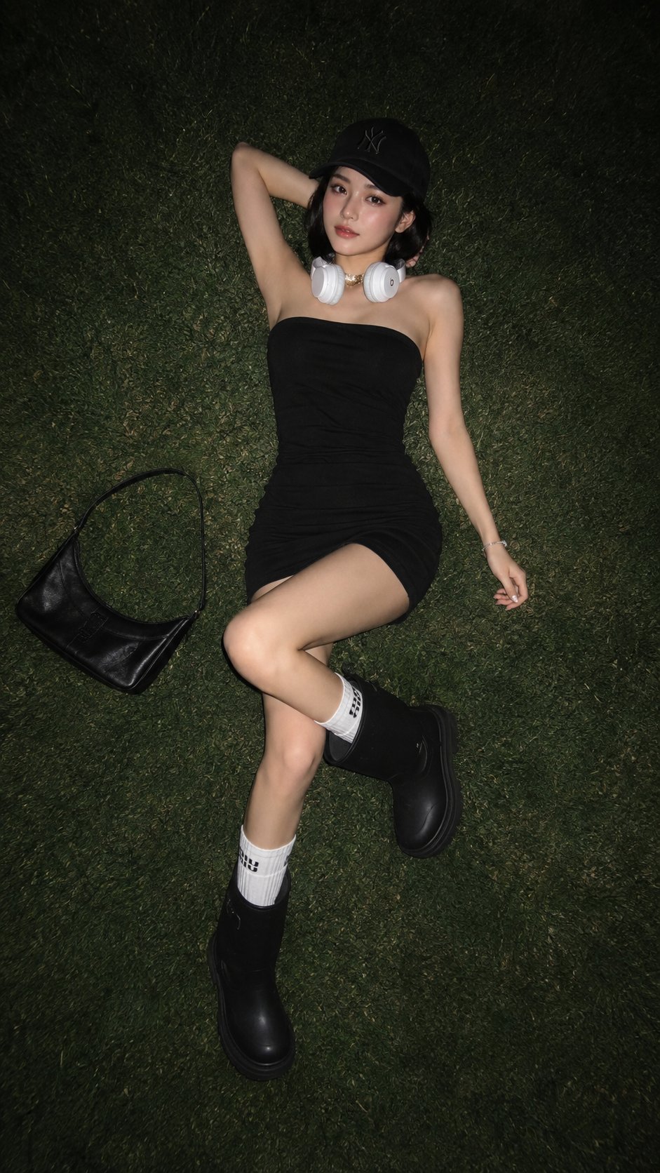 Y2K grass fashion editorial