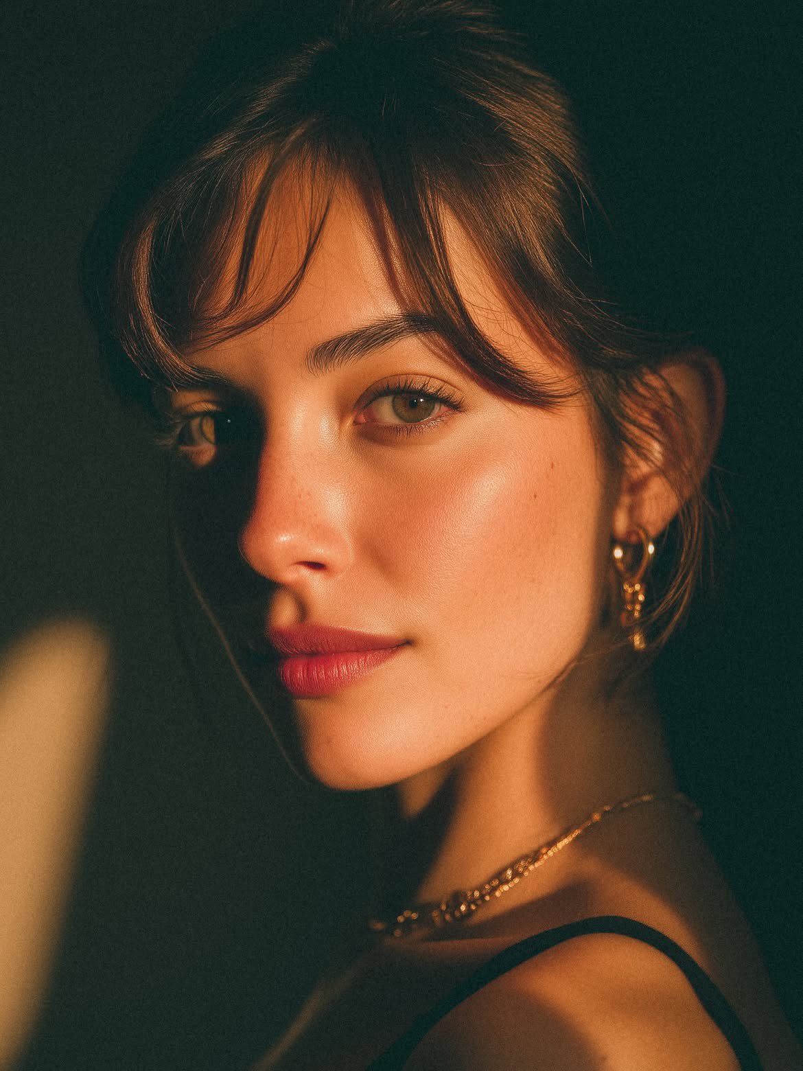 Golden-hour beauty close-up