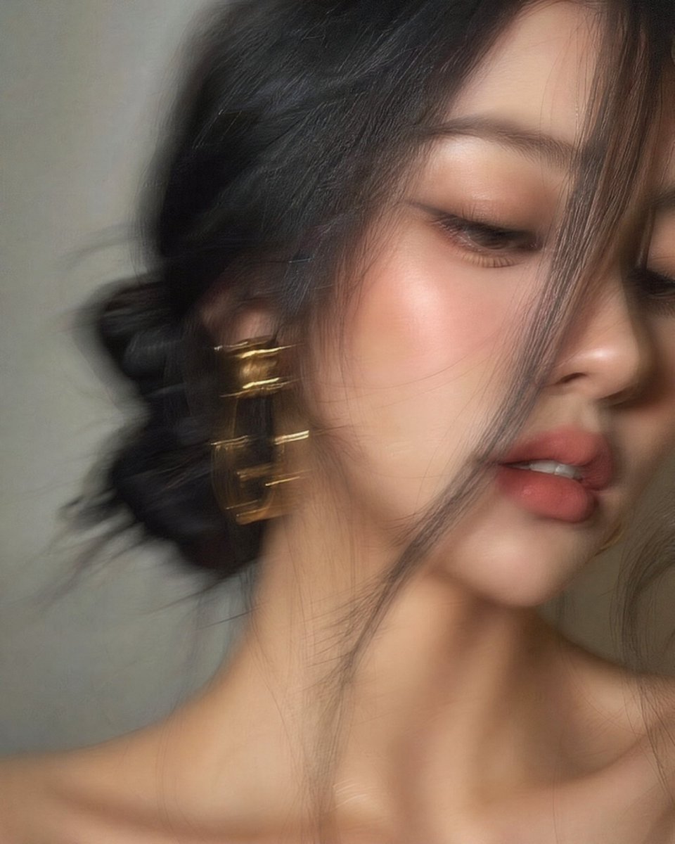 Motion blur beauty close-up