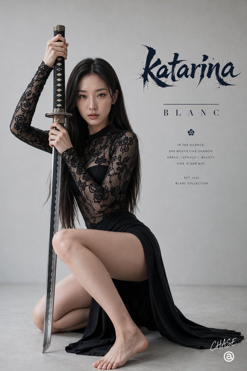 Katana dark ninja fashion poster