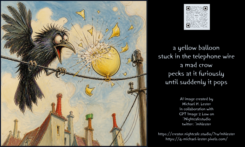 Comic / Storyboard - Mad Crow Popping Yellow Balloon