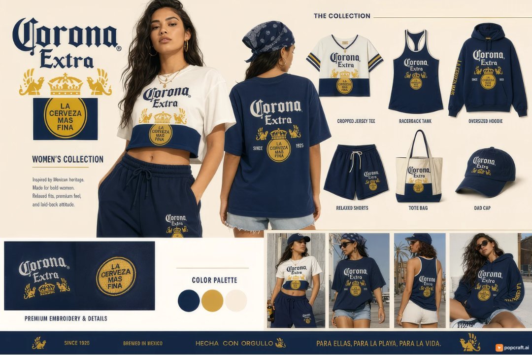 Product Marketing - Corona Brand Fashion Concept Board