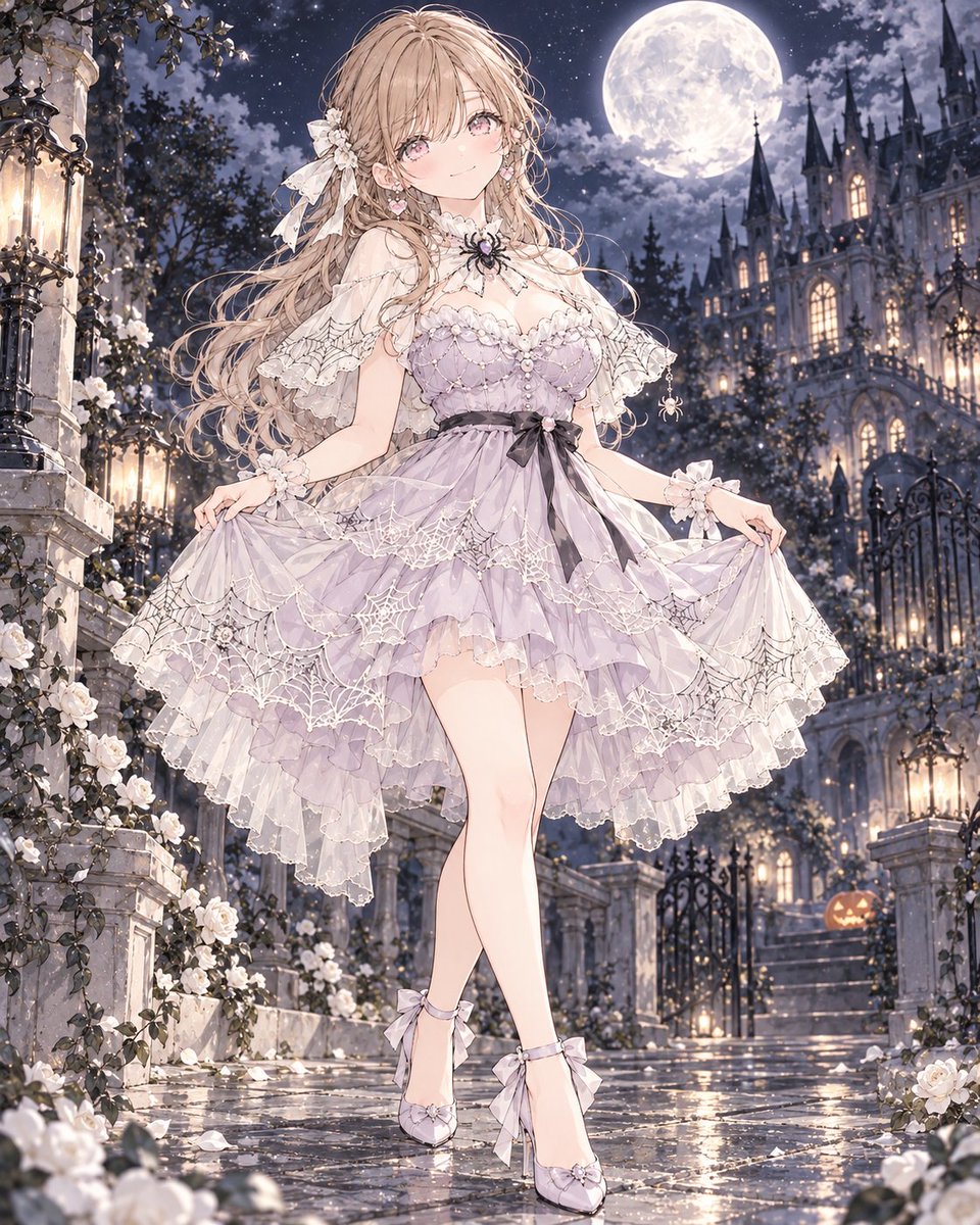 Profile / Avatar - Halloween Spider Web Lace Dress Prompt